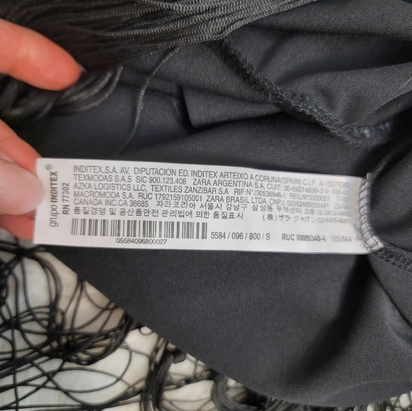 NWOT ZARA BLOGGER FAV MIDI DRESS W ASYMMETRICAL FRINGE & KIMONO SLEEVES Sz: S - Picture 15 of 16